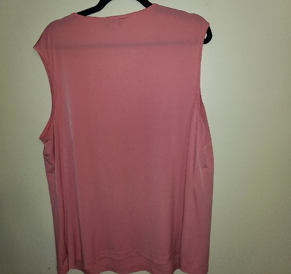 Southern Lady Coral Sleeveless Top - Picture 3 of 4